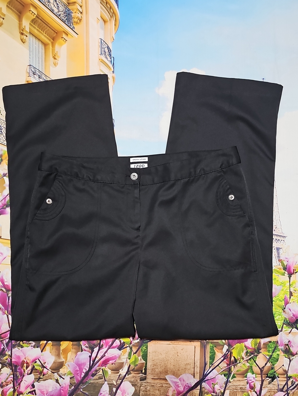 Izod Straight Black Golf Pants Size 10